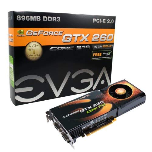 EVGA 896-P3-1265-AR GeForce GTX260 Core 216 896MB DDR3 PCI-Express 2.0 Graphics Card with