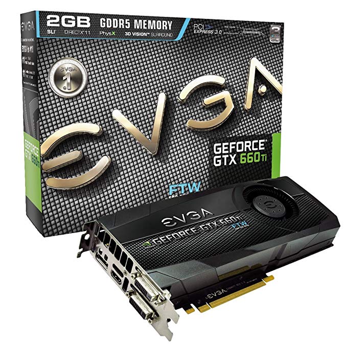 EVGA GeForce GTX 660Ti FTW 2048MB GDDR5 DVI-I, DVI-D, HDMI, DP, SLI Graphics Card (02G-P4-3667-KR) Graphics Cards 02G-P4-3667-KR
