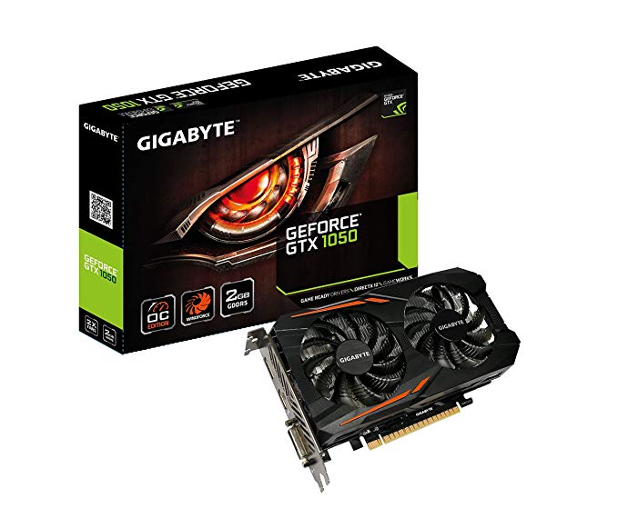 Gigabyte Geforce GTX 1050 2GB GDDR5 128 Bit PCI-E Graphic Card (GV-N1050OC-2GD)