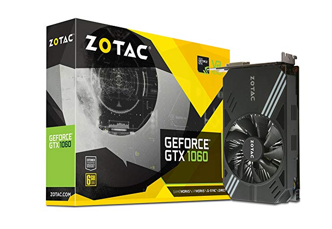 ZOTAC GeForce GTX 1060 Mini, ZT-P10600A-10L, 6GB GDDR5 VR Ready Super Compact Gaming Graphics Card