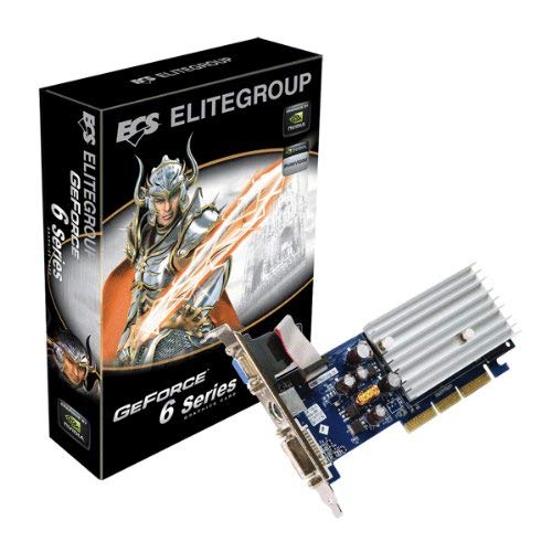 ECS nVidia GeForce 6200 512 MB DVI AGP Video Card N6200AC-512DZ