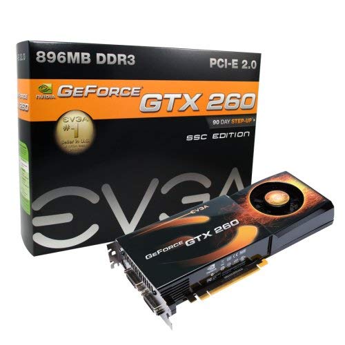 EVGA 896-P3-1264-AR e-GeForce GTX260 SSC Edition 896MB DDR3 PCI-Express 2.0 Graphics Card with Free Special Edition EVGA Precision Overclocking Utility
