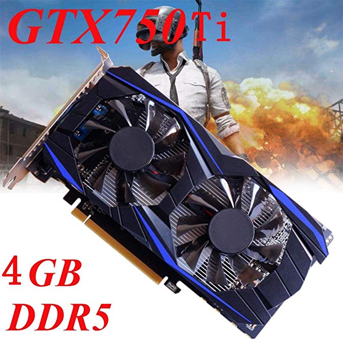 NXDA GTX 750Ti 4GB GDDR5 128bit VGA DVI HDMI Graphics Card With Fan For NVIDIA GeForce (Black)