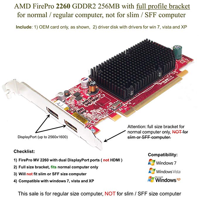 AMD FirePro MV 2260 Graphics Card (PCI-E x 16, full size bracket) - Epic IT Service