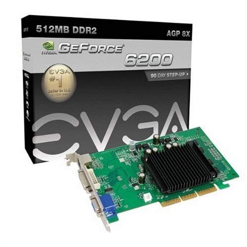 EVGA GeForce 6200 512 MB DDR2 AGP 8X VGA/DVI-I/S-Video Graphics Card, 512-A8-N403-LR