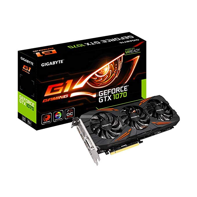 Gigabyte GeForce GTX 1070, 8GB GDDR5 (256 Bit), HDMI, DVI, 3xDP